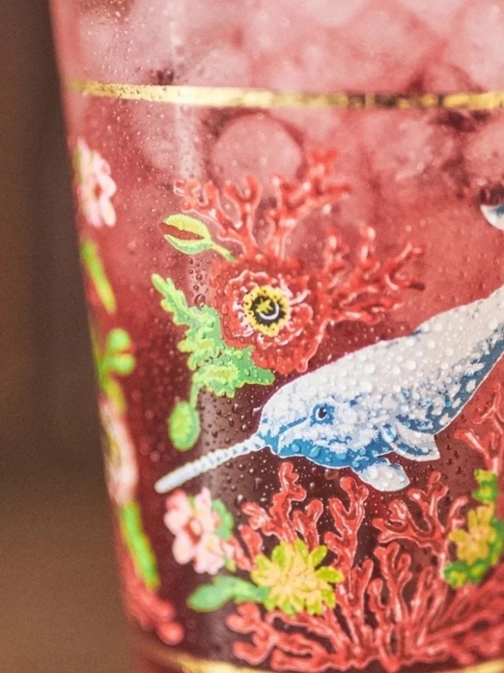 NWT Anthropologie Lou Rota Mother Nature Juice Glass Goblet  Whale - Picture 2 of 2